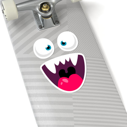 Kiss-Cut Vinyl Decals - Cute monsters face Printify