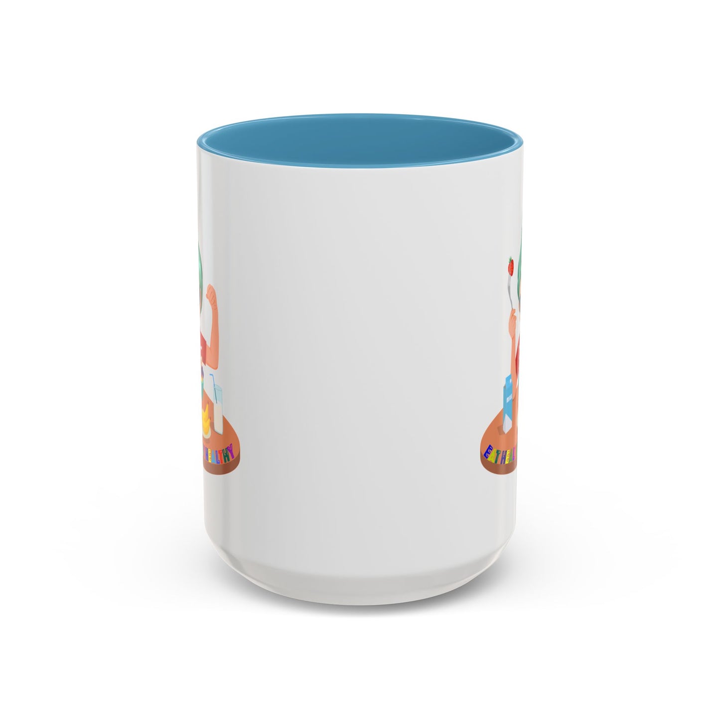 Accent Coffee Mug - super kiddo eating healthy food