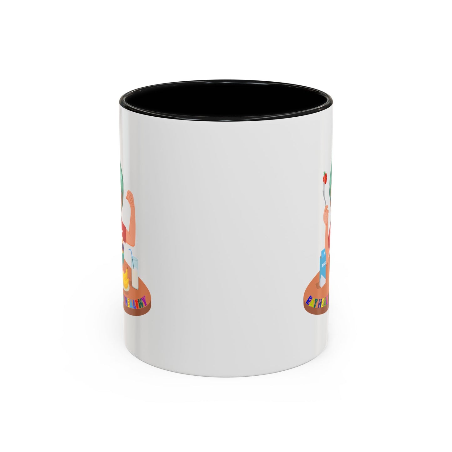 Accent Coffee Mug - super kiddo eating healthy food