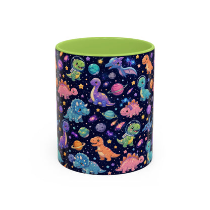 Accent Coffee Mug  (11/15 oz) - Cosmic dinosaurs