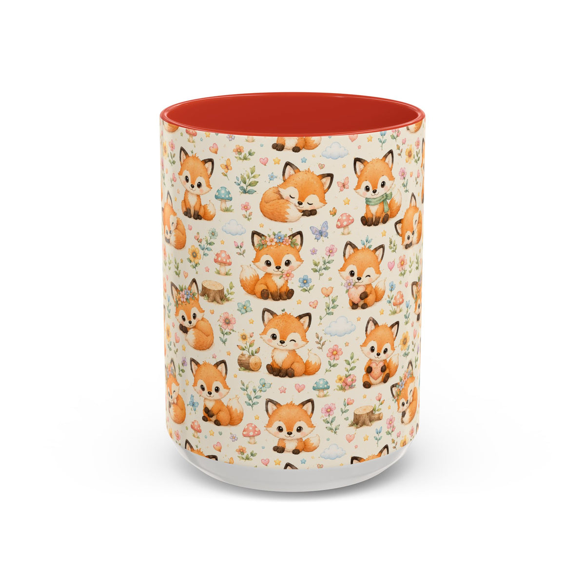 Accent Coffee Mug  (11/15 oz) - Baby foxes