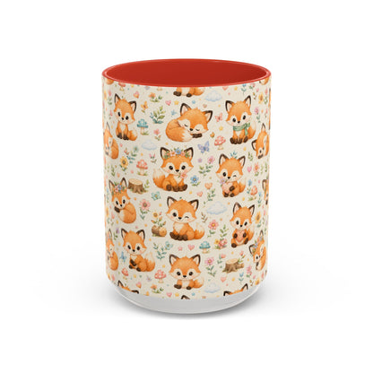 Accent Coffee Mug  (11/15 oz) - Baby foxes