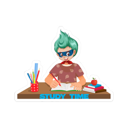 Kiss-Cut Stickers - Super kiddo studying - [[{"value":"Wonderwear Kid"}]]