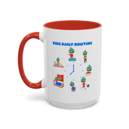 Accent Coffee Mug - Super kiddo daily routine - [[{"value":"Wonderwear Kid"}]]