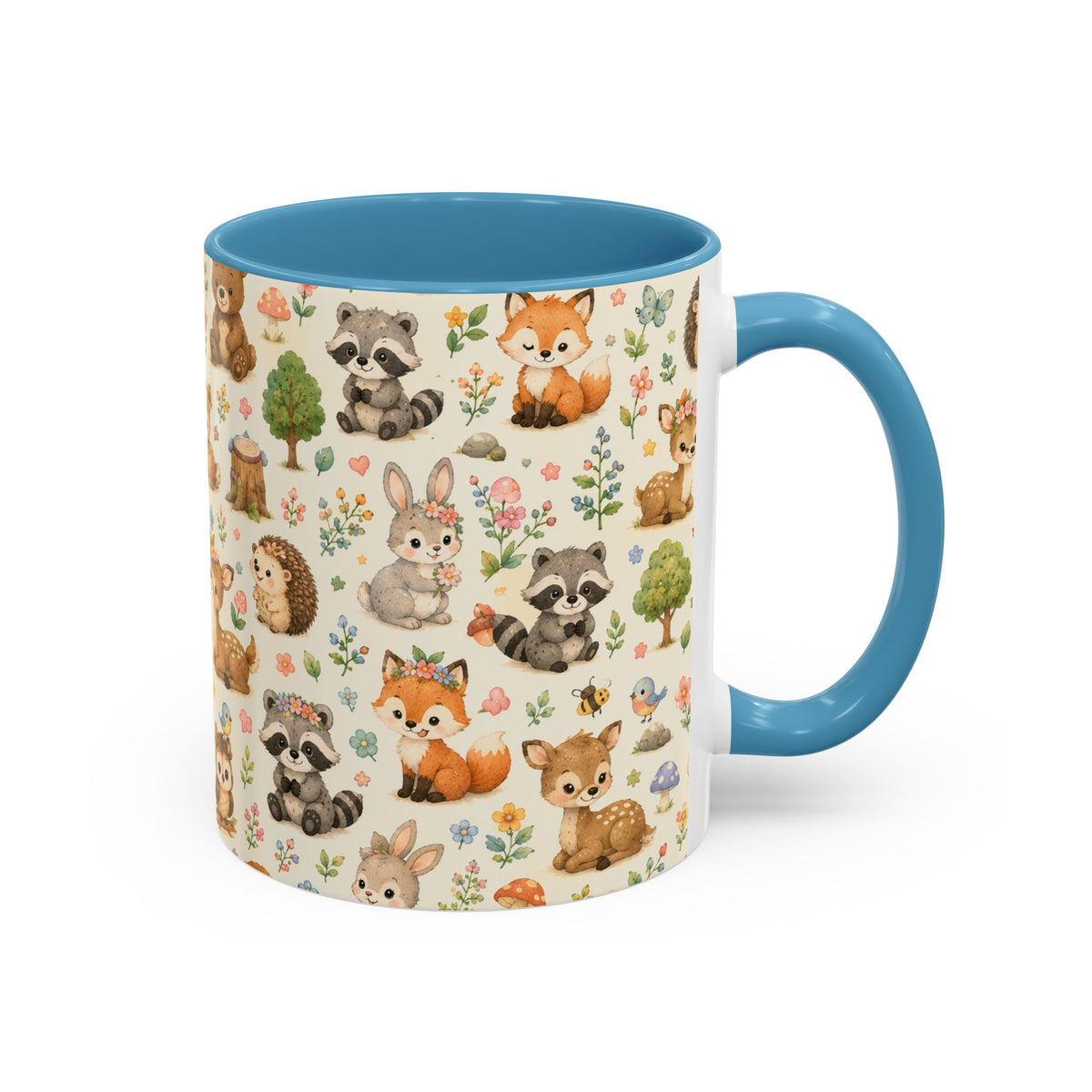 Accent Coffee Mug  (11/15 oz) - Whimsical Woodland Friends
