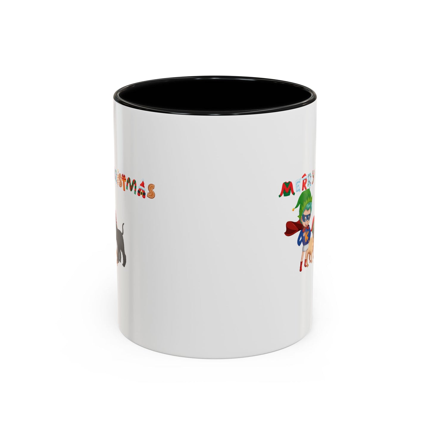Accent Coffee Mug - Super kiddo woith pet friends