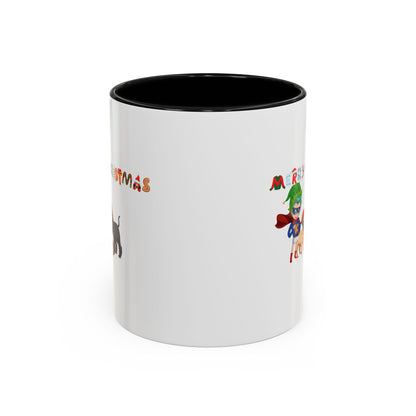 Accent Coffee Mug - Super kiddo woith pet friends - [[{"value":"Wonderwear Kid"}]]