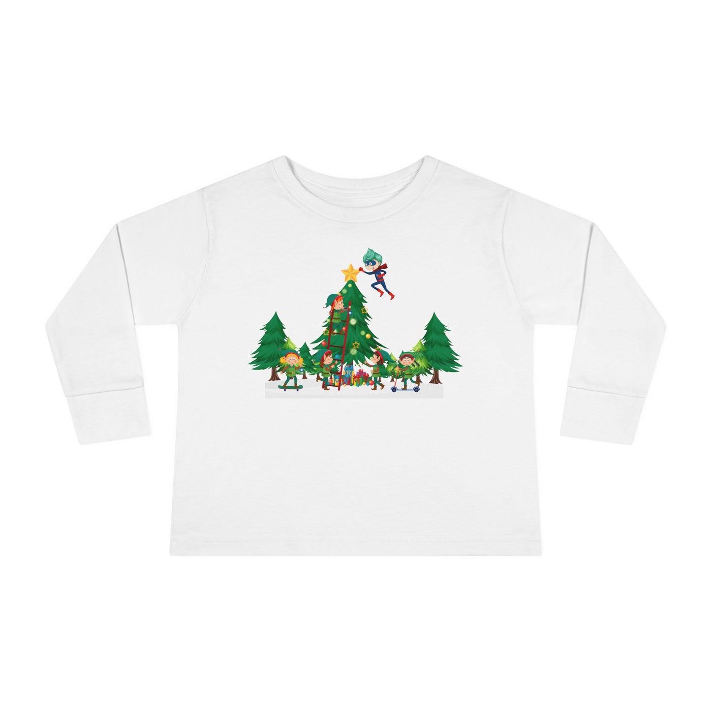 Toddler Long Sleeve Tee - Super kiddo putting the stars - [[{"value":"Wonderwear Kid"}]]