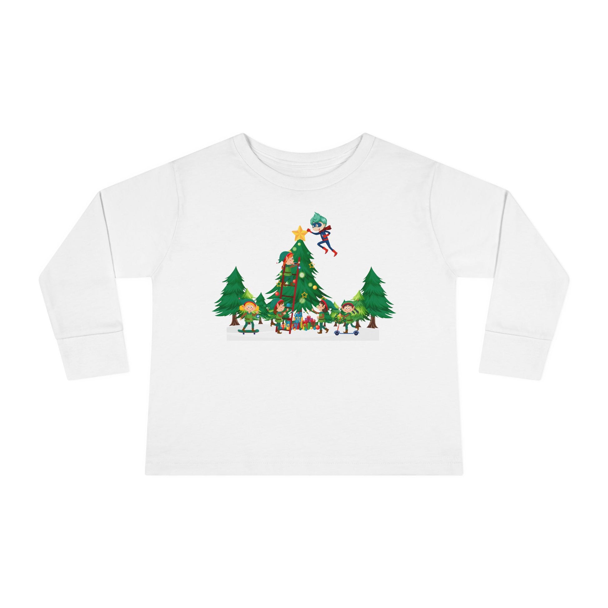 Toddler Long Sleeve Tee - Super kiddo putting the stars - [[{"value":"Wonderwear Kid"}]]