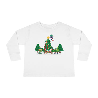 Toddler Long Sleeve Tee - Super kiddo putting the stars - [[{"value":"Wonderwear Kid"}]]