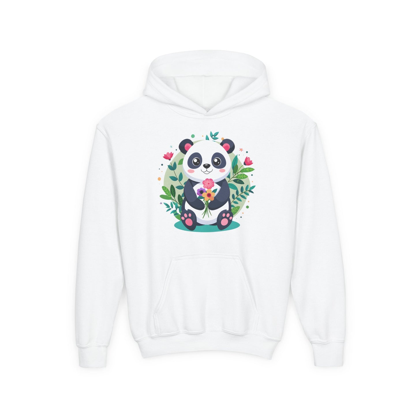 Youth Heavy Blend Hooded Sweatshirt - Adorable panda