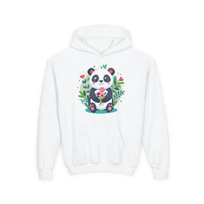Youth Heavy Blend Hooded Sweatshirt - Adorable panda Printify