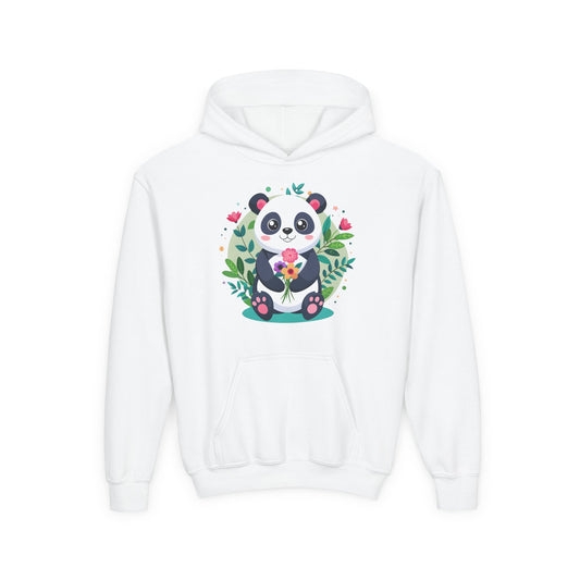 Youth Heavy Blend Hooded Sweatshirt - Adorable panda