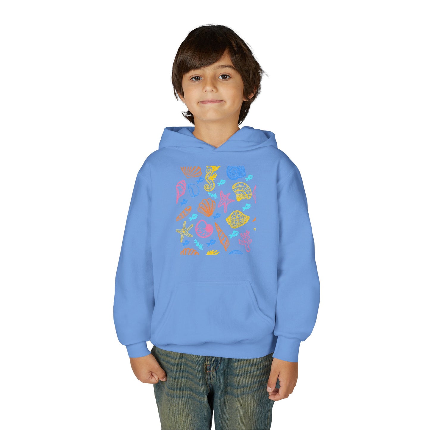 Youth Heavy Blend Hooded Sweatshirt - Sea creatures