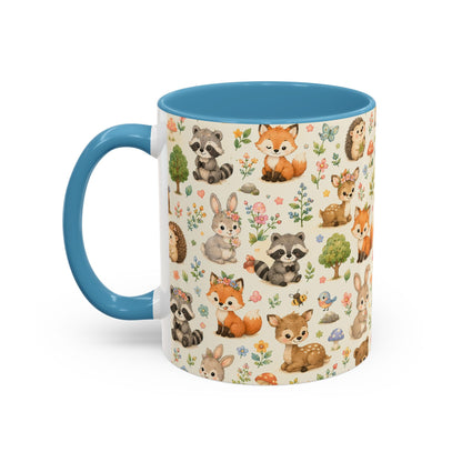 Accent Coffee Mug  (11/15 oz) - Whimsical Woodland Friends