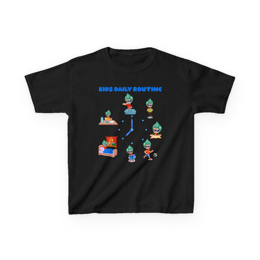 Kids Heavy Cotton™ Tee - Super kiddo daily routine - [[{"value":"Wonderwear Kid"}]]