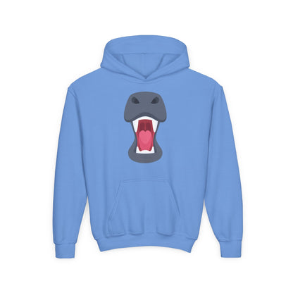 Youth Heavy Blend Hooded Sweatshirt -  Rhinos face Printify