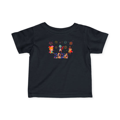 Infant Fine Jersey Tee - Super kiddo and other hero - [[{"value":"Wonderwear Kid"}]]