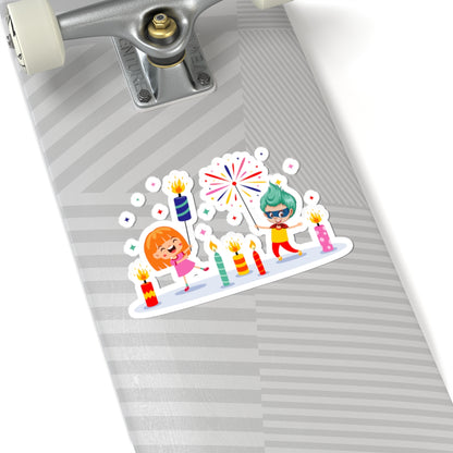 Kiss-Cut Stickers - Super kiddo lighting fireworks - [[{"value":"Wonderwear Kid"}]]