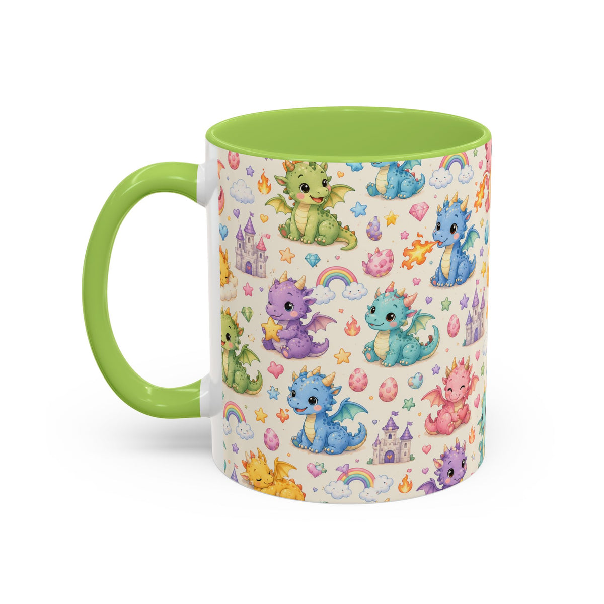 Accent Coffee Mug  (11/15 oz) - Baby Dragon Fantasy
