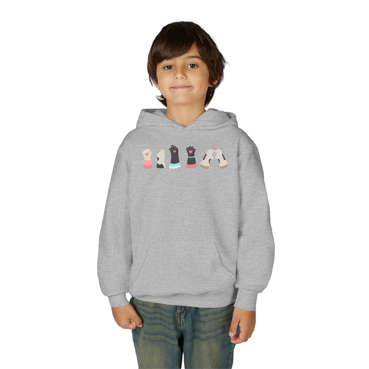 Youth Heavy Blend Hooded Sweatshirt - Paw