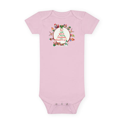 Baby Short Sleeve Onesie - We wish you a merry christmas - [[{"value":"Wonderwear Kid"}]]