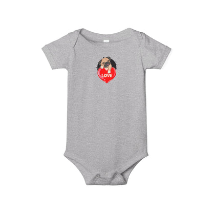 Infant Jersey One Piece - Valentines - Cute Pug - [[{"value":"Wonderwear Kid"}]]