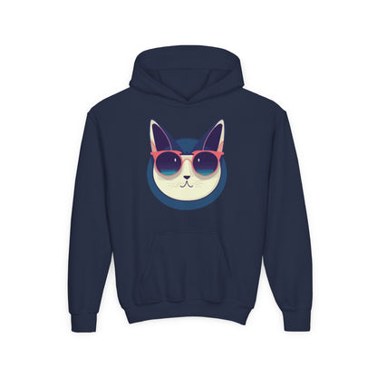 Kids Cool Cat Hoodie Printify