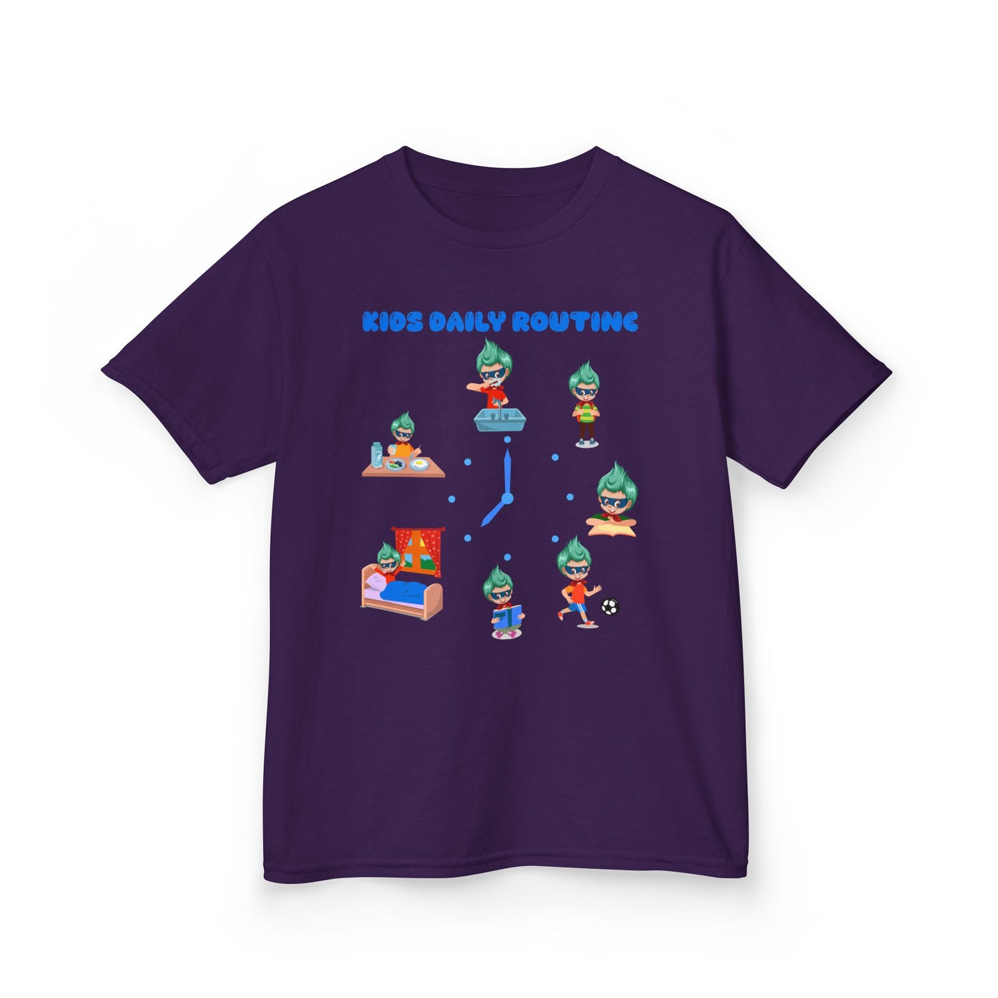 Kids Heavy Cotton™ Tee - Super kiddo daily routine - [[{"value":"Wonderwear Kid"}]]