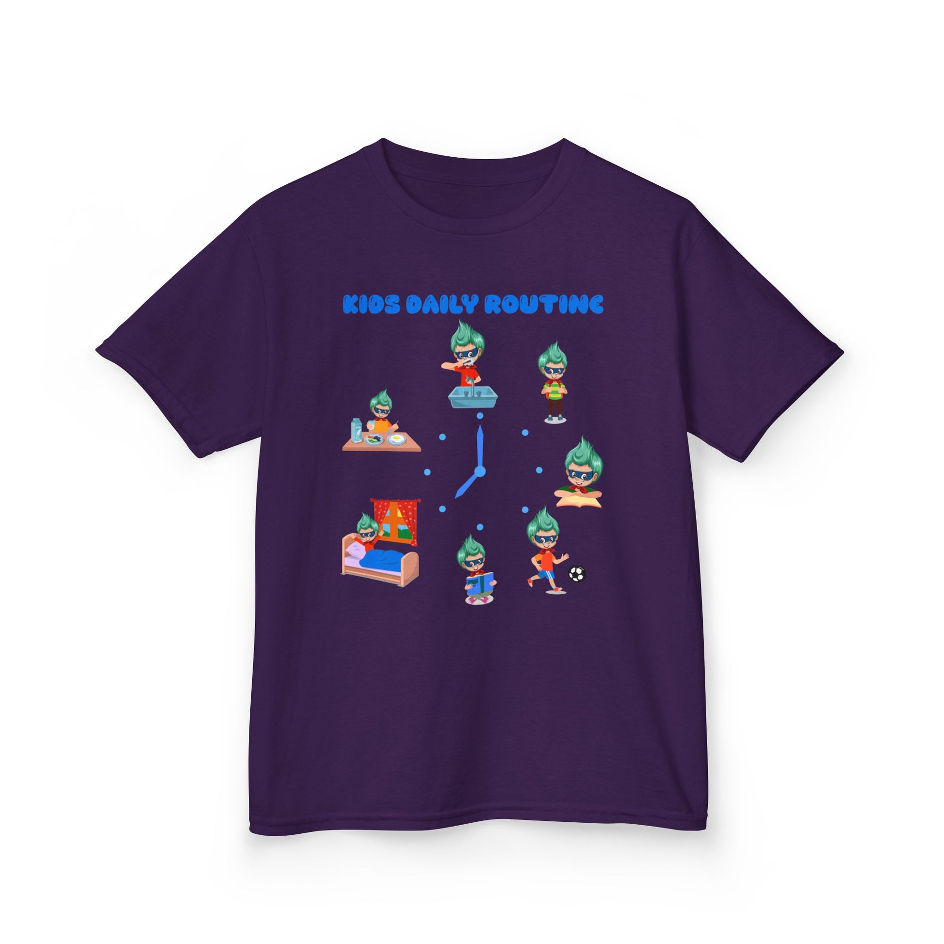 Kids Heavy Cotton™ Tee - Super kiddo daily routine - [[{"value":"Wonderwear Kid"}]]