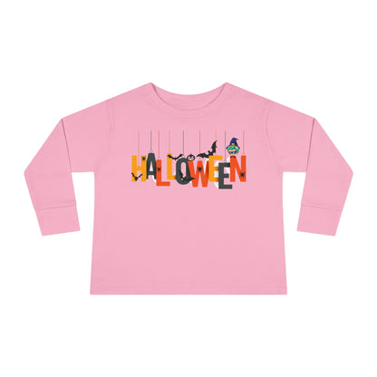 Toddler Long Sleeve Tee - Holloween hanging letters Printify