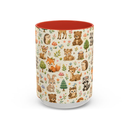 Accent Coffee Mug  (11/15 oz) - Whimsical Woodland Friends