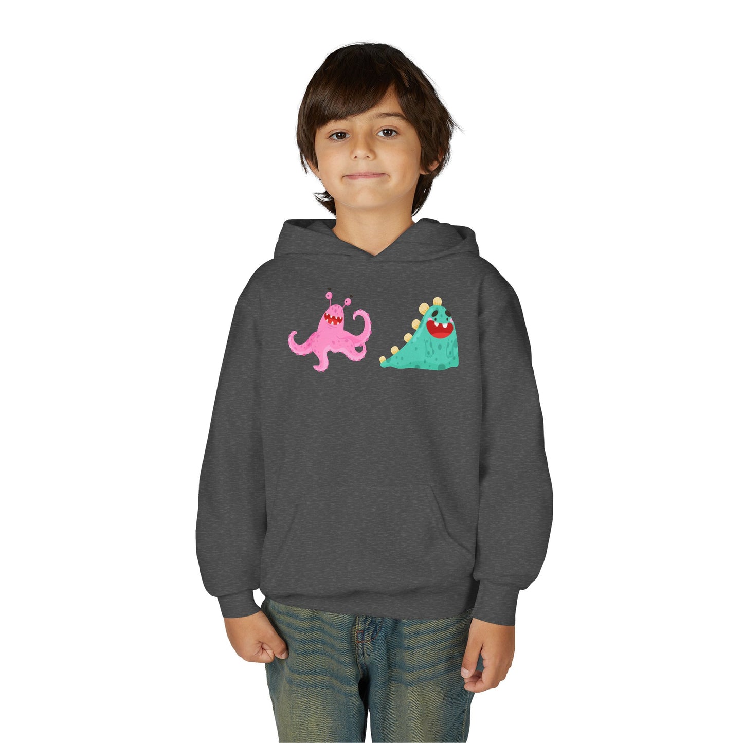 Youth Heavy Blend Hooded Sweatshirt - Joyful monster