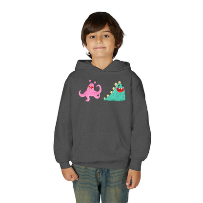 Youth Heavy Blend Hooded Sweatshirt - Joyful monster Printify