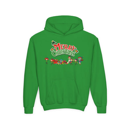 Youth Heavy Blend Hooded Sweatshirt - Merry christmas from super friends - [[{"value":"Wonderwear Kid"}]]