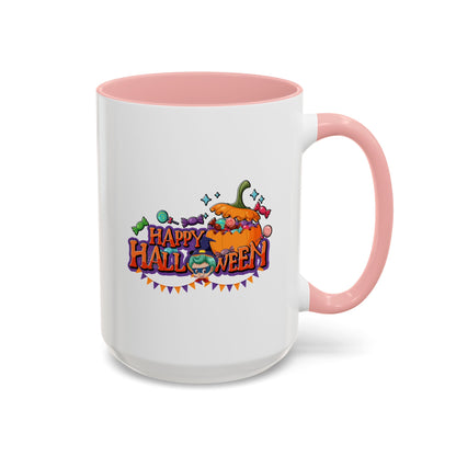 Accent Coffee Mug - Happy halloween banner Printify
