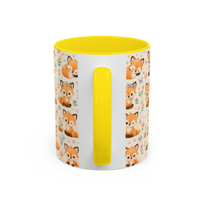 Accent Coffee Mug  (11/15 oz) - Baby foxes