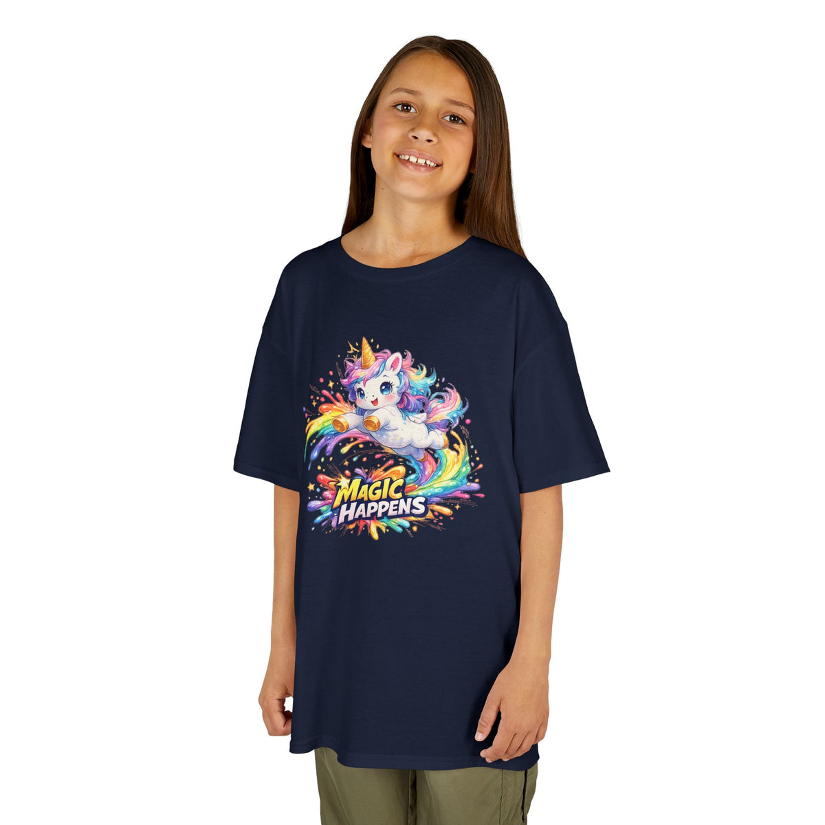 Kids Heavy Cotton™ Tee - Magic Happens
