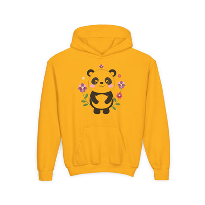 Youth Heavy Blend Hooded Sweatshirt - Charming panda Printify