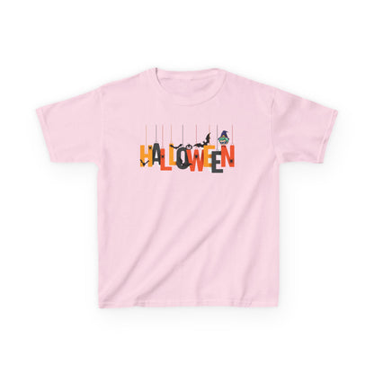 Kids Heavy Cotton™ Tee - Holloween hanging letters Printify