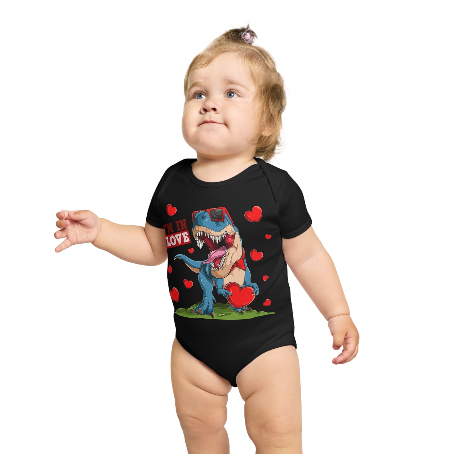 Infant Fine Jersey Bodysuit - Valentines -  Dinosaur - [[{"value":"Wonderwear Kid"}]]
