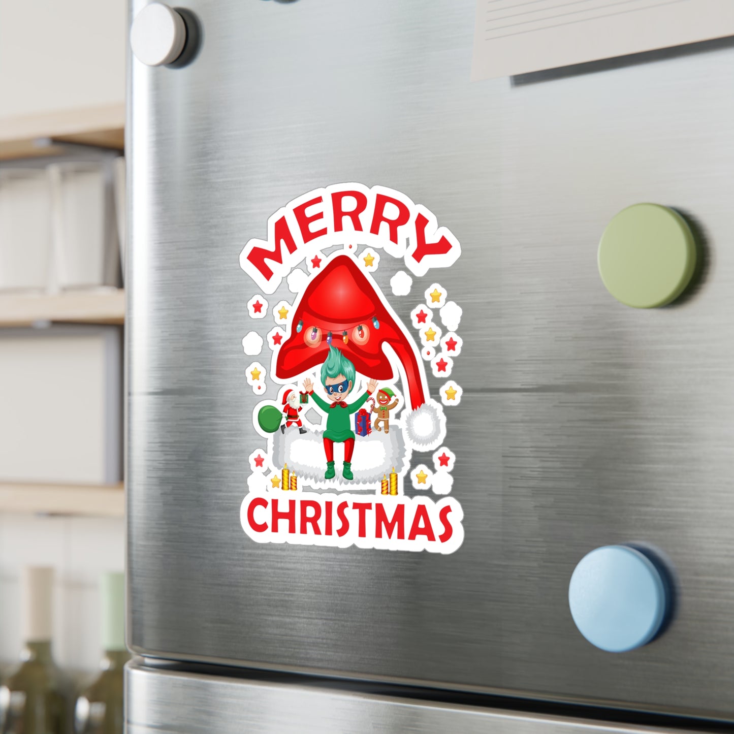 Christmas Kiss-Cut Vinyl Decals – Merry christmas - [[{"value":"Wonderwear Kid"}]]