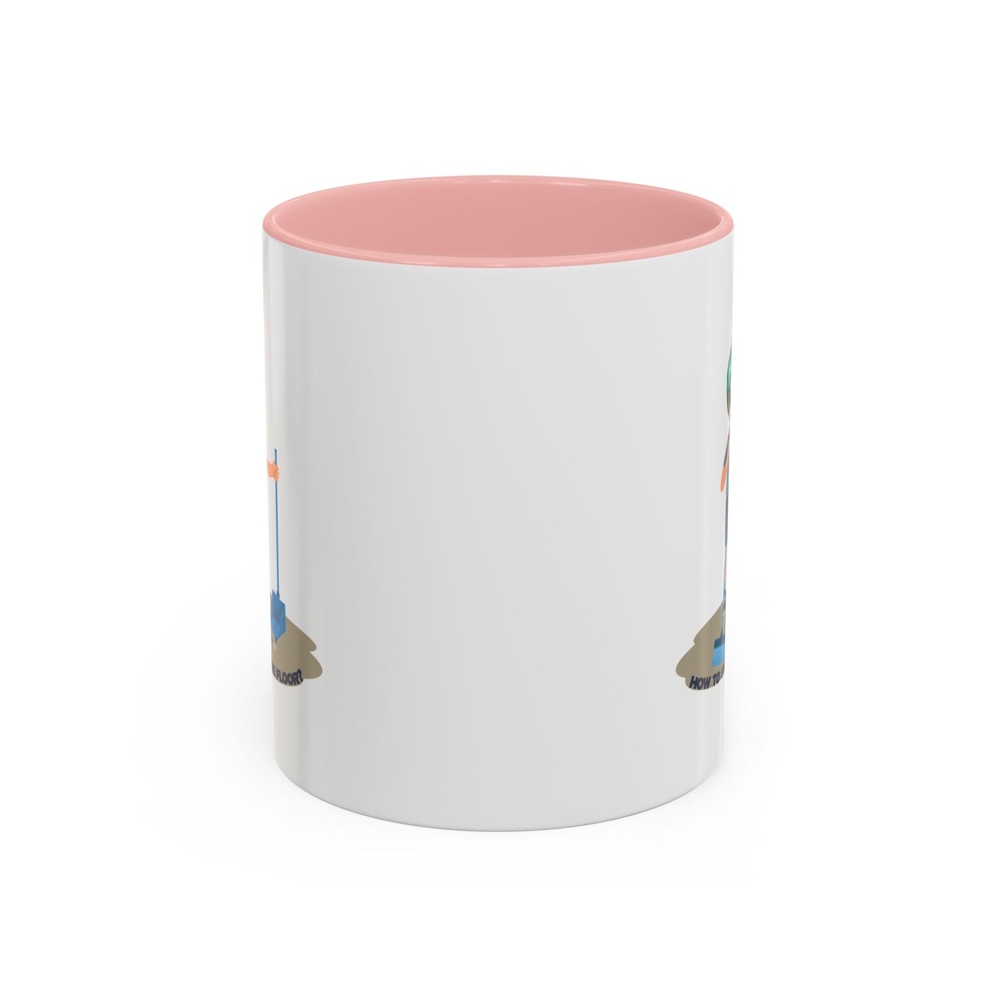 Accent Coffee Mug - Super kiddo sweeping floor