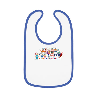 Baby Bib - Happy new year from super kiddo - [[{"value":"Wonderwear Kid"}]]
