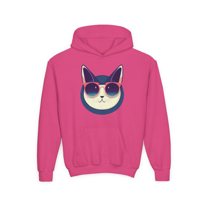 Kids Cool Cat Hoodie Printify