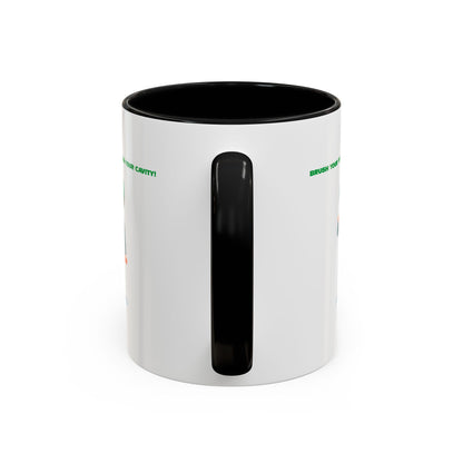 Accent Coffee Mug - Super kiddo brushing teeth - [[{"value":"Wonderwear Kid"}]]