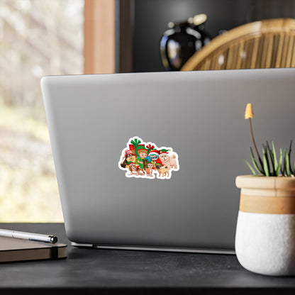 Christmas Kiss-Cut Vinyl Decals – Christmas with super kiddo pet friends without text - [[{"value":"Wonderwear Kid"}]]