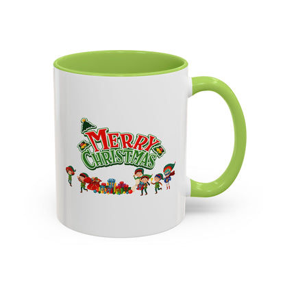 Accent Coffee Mug - Merry christmas from super friends - [[{"value":"Wonderwear Kid"}]]