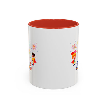 Accent Coffee Mug - Super kiddo and other hero - [[{"value":"Wonderwear Kid"}]]