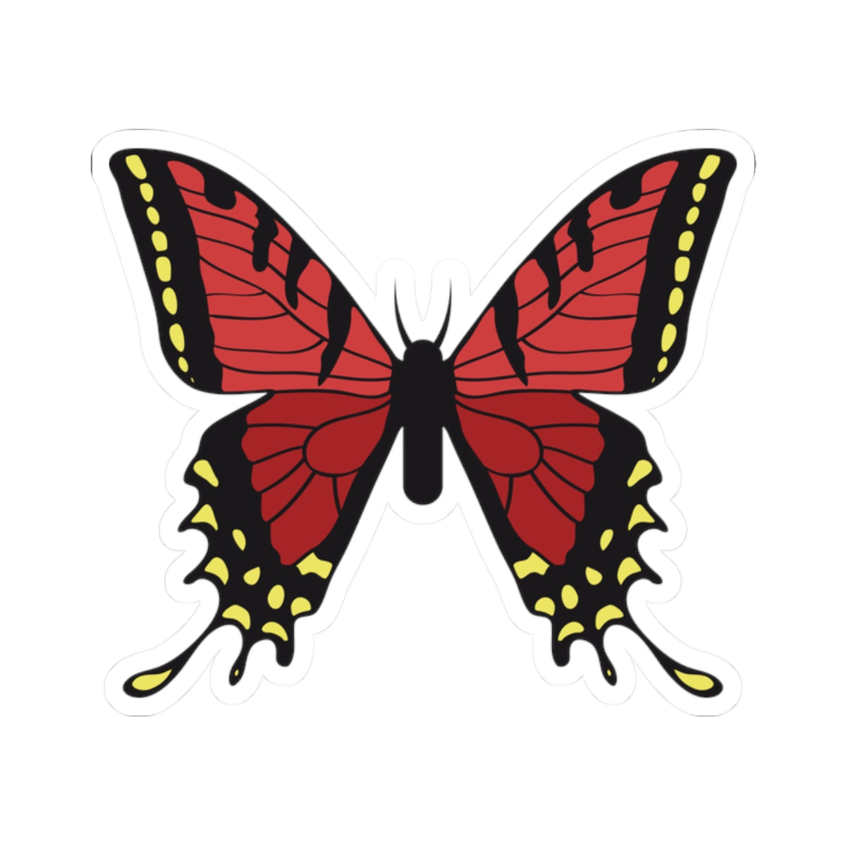 Kiss-Cut Stickers - Red butterfly